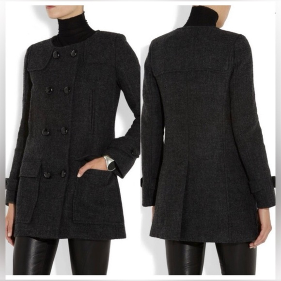 NWOT Isabel Marant Etoile Clifford Double Breasted Pea Coat Size 34 - Picture 3 of 8